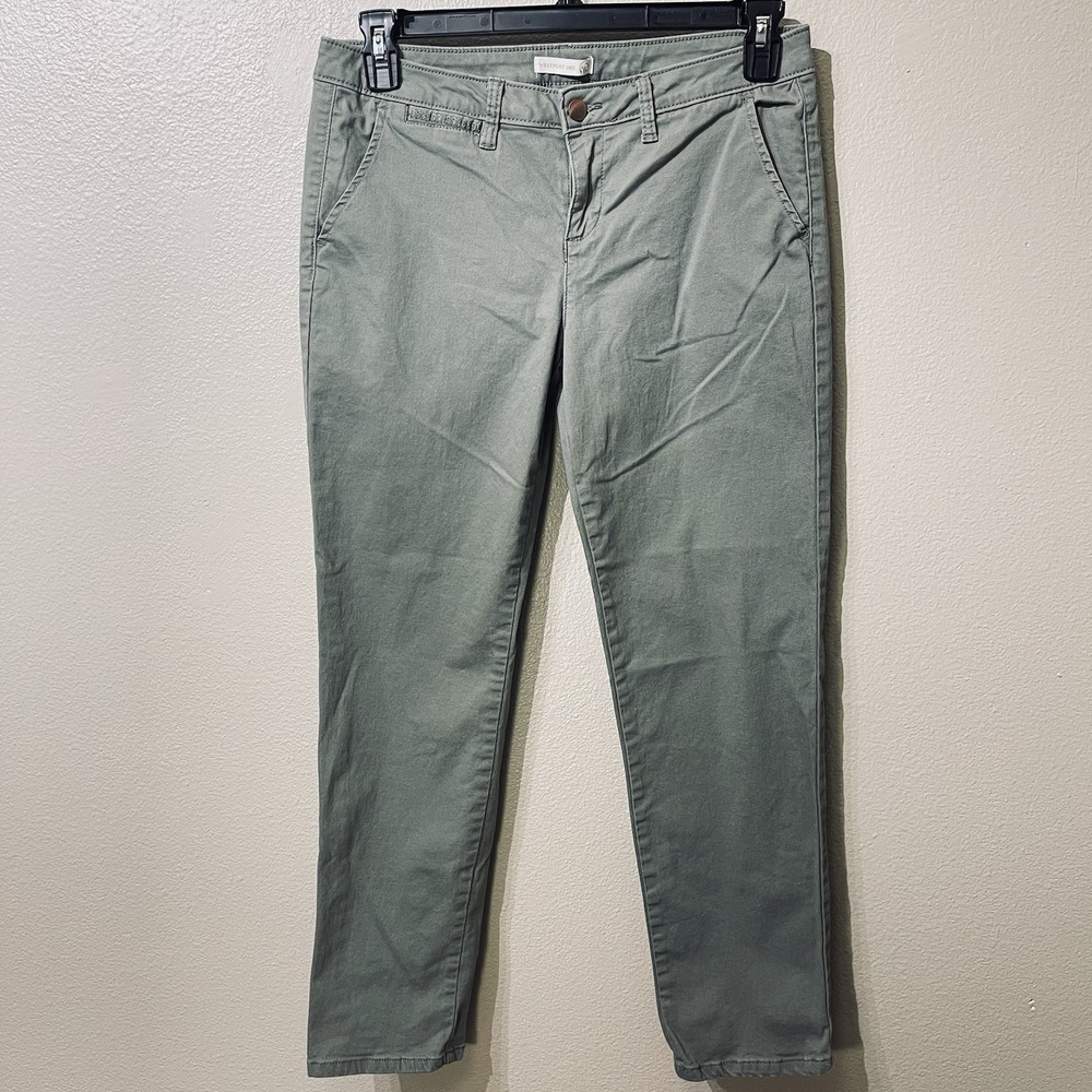 Westport Ankle Pants With Stitching Detail Stretch Olive Green Women's Size 10